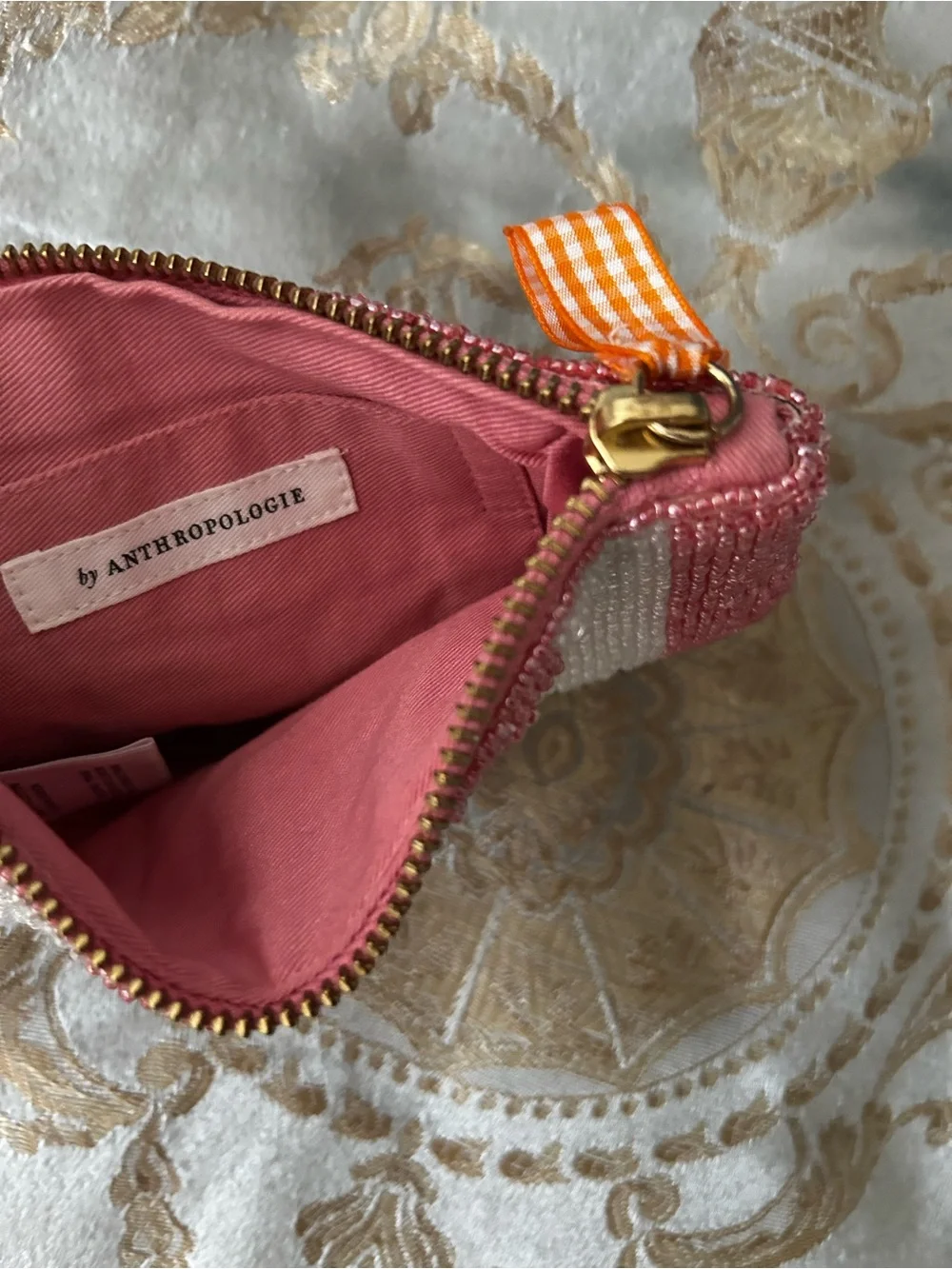 Anthropologie Beaded Eiffel Tower Pouch